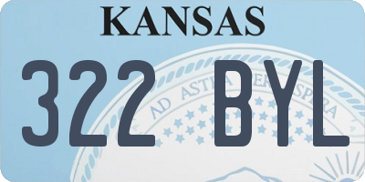 KS license plate 322BYL