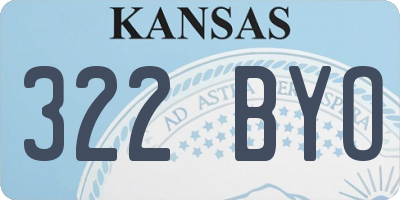 KS license plate 322BYO