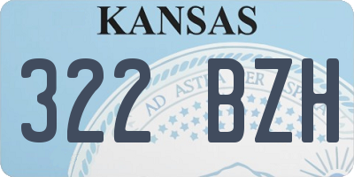 KS license plate 322BZH
