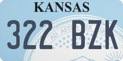 KS license plate 322BZK