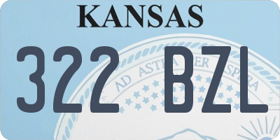 KS license plate 322BZL