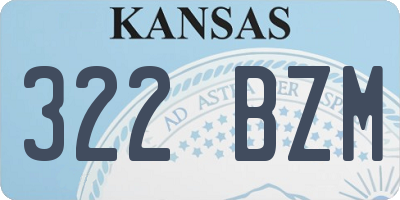 KS license plate 322BZM