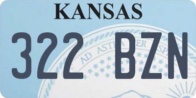 KS license plate 322BZN