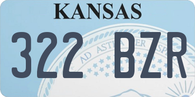 KS license plate 322BZR