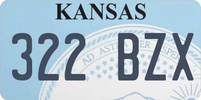 KS license plate 322BZX