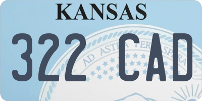 KS license plate 322CAD