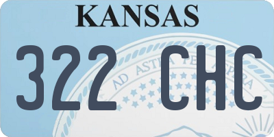 KS license plate 322CHC
