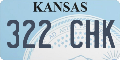 KS license plate 322CHK