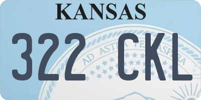 KS license plate 322CKL