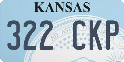 KS license plate 322CKP