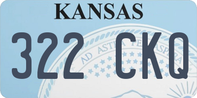 KS license plate 322CKQ