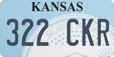 KS license plate 322CKR