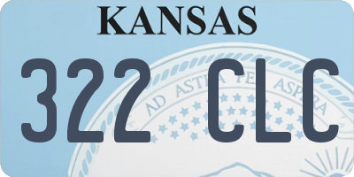 KS license plate 322CLC