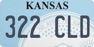 KS license plate 322CLD