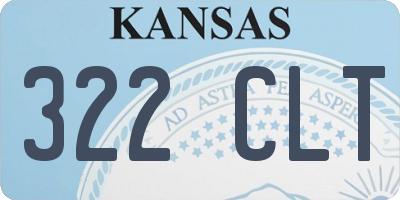 KS license plate 322CLT