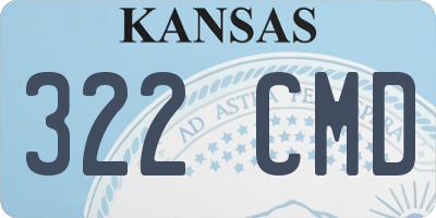 KS license plate 322CMD
