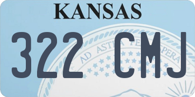 KS license plate 322CMJ