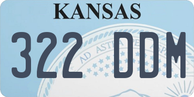 KS license plate 322DDM