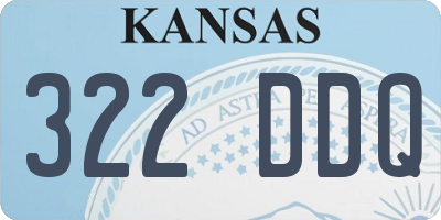 KS license plate 322DDQ