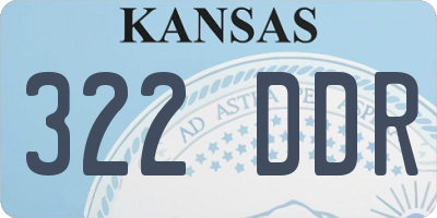 KS license plate 322DDR