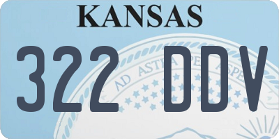 KS license plate 322DDV