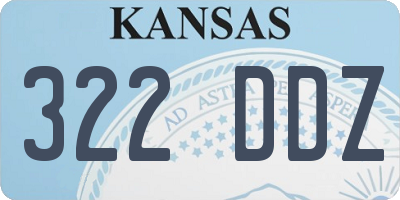 KS license plate 322DDZ