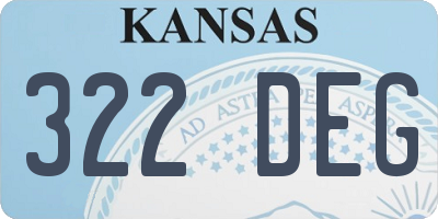 KS license plate 322DEG