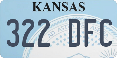 KS license plate 322DFC