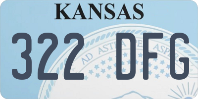 KS license plate 322DFG