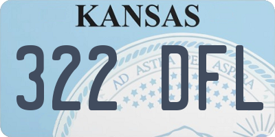 KS license plate 322DFL