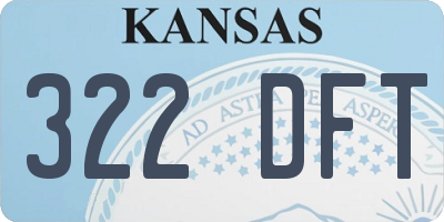 KS license plate 322DFT