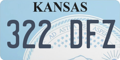 KS license plate 322DFZ