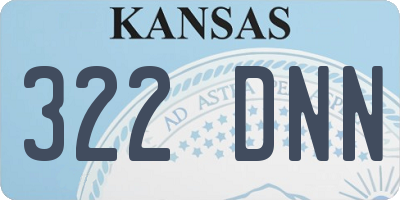 KS license plate 322DNN