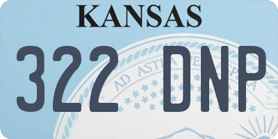 KS license plate 322DNP