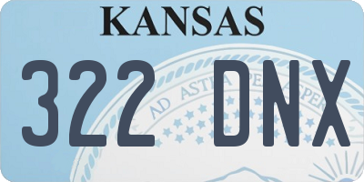 KS license plate 322DNX