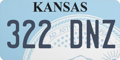 KS license plate 322DNZ