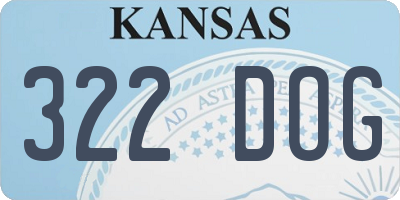 KS license plate 322DOG
