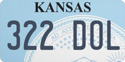 KS license plate 322DOL