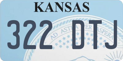 KS license plate 322DTJ