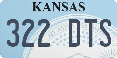 KS license plate 322DTS