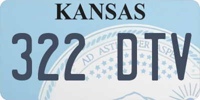 KS license plate 322DTV