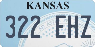 KS license plate 322EHZ