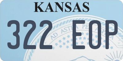 KS license plate 322EOP