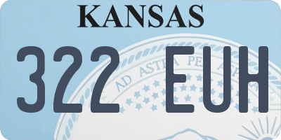 KS license plate 322EUH