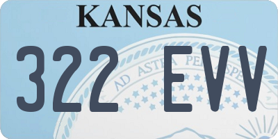 KS license plate 322EVV