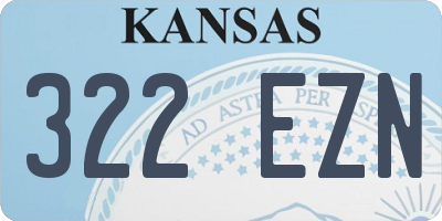 KS license plate 322EZN