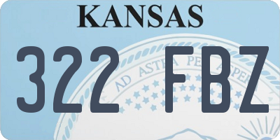 KS license plate 322FBZ