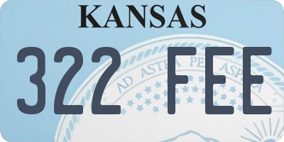 KS license plate 322FEE
