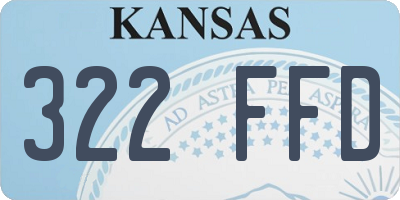 KS license plate 322FFD