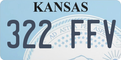 KS license plate 322FFV